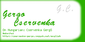 gergo cservenka business card